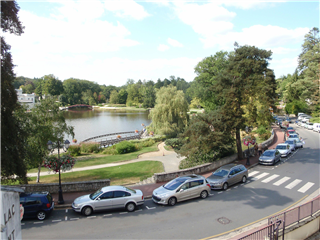 view across lake